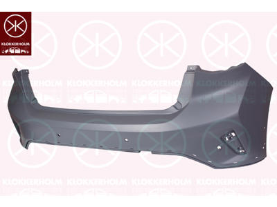 Bumper, w/primer, Rear, with hole(s) for park distance control, Number of bores: 4, Trim Level: ACTIVE