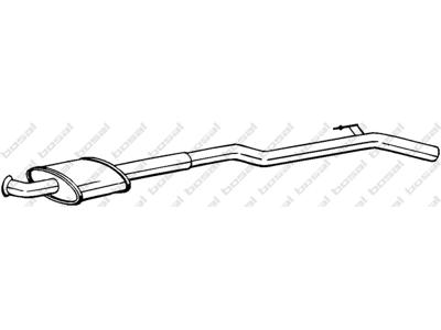 Centre Muffler, See accessories list for additionally required parts:  