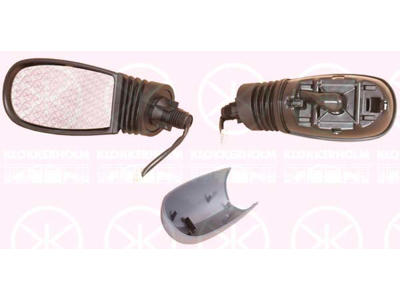 Exterior Mirror, w/primer, for electric mirror adjustment, Convex, Heatable, Left