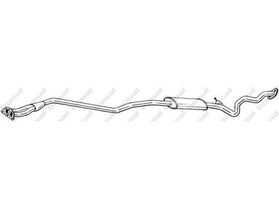 Centre Muffler, See accessories list for additionally required parts:  