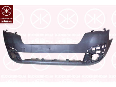 Bumper, Front, Smooth, with holes for trim/protective strip, Trim Level: FACELIFT, Model Year from: 2015