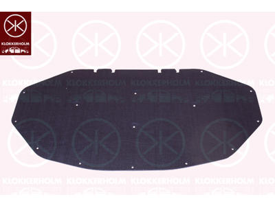 Motorrumsisolation, midterste del, Monteringsside: Motorhjelm