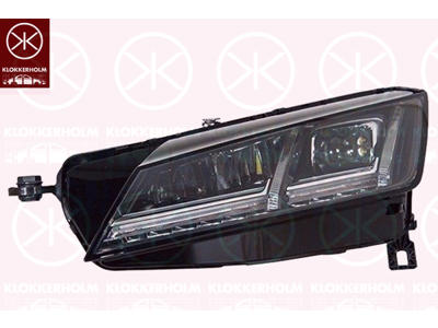 Headlight, Left, LED, with daytime running light (LED), without LED control unit for daytime running-/position ligh, Number of light functions: 7, with motor for headlamp levelling, AL