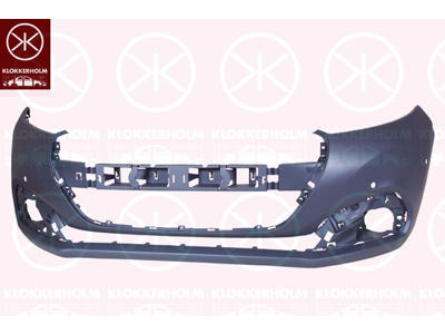 Bumper, w/primer, with hole(s) for park assist (parallel parking), Front, with hole(s) for fog lights