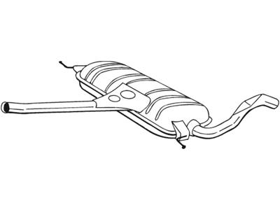 Centre Muffler, See accessories list for additionally required parts:  