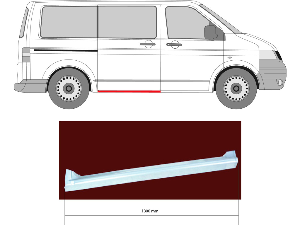 Quarter Panel, for vehicles with sliding door, Right, Repair Panel, Lateral Panel, Lower Section