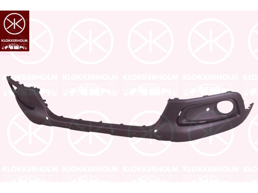 Bumper, Front, with hole(s) for fog lights, with hole(s) for park distance control, with holes for extensions