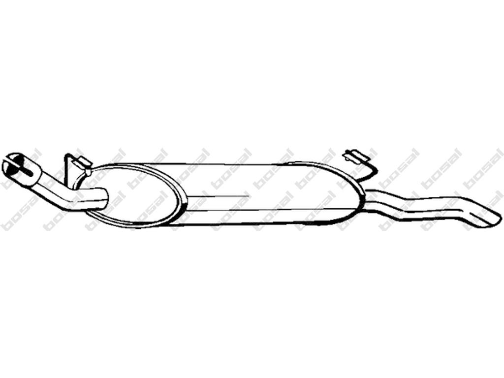 Rear Muffler, See accessories list for additionally required parts:  