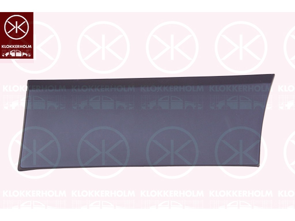 Prydnads-/ Skyddlist, sidovägg, narvad, Vänster, bakdel, svart