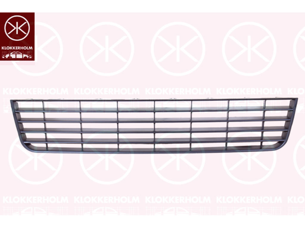 Ventilation Grille, bumper, Front, black, Centre Section, not for vehicle equipment line/variant: GT, GTI, Number of ribs: 4
