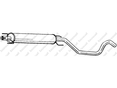 Centre Muffler, See accessories list for additionally required parts:  