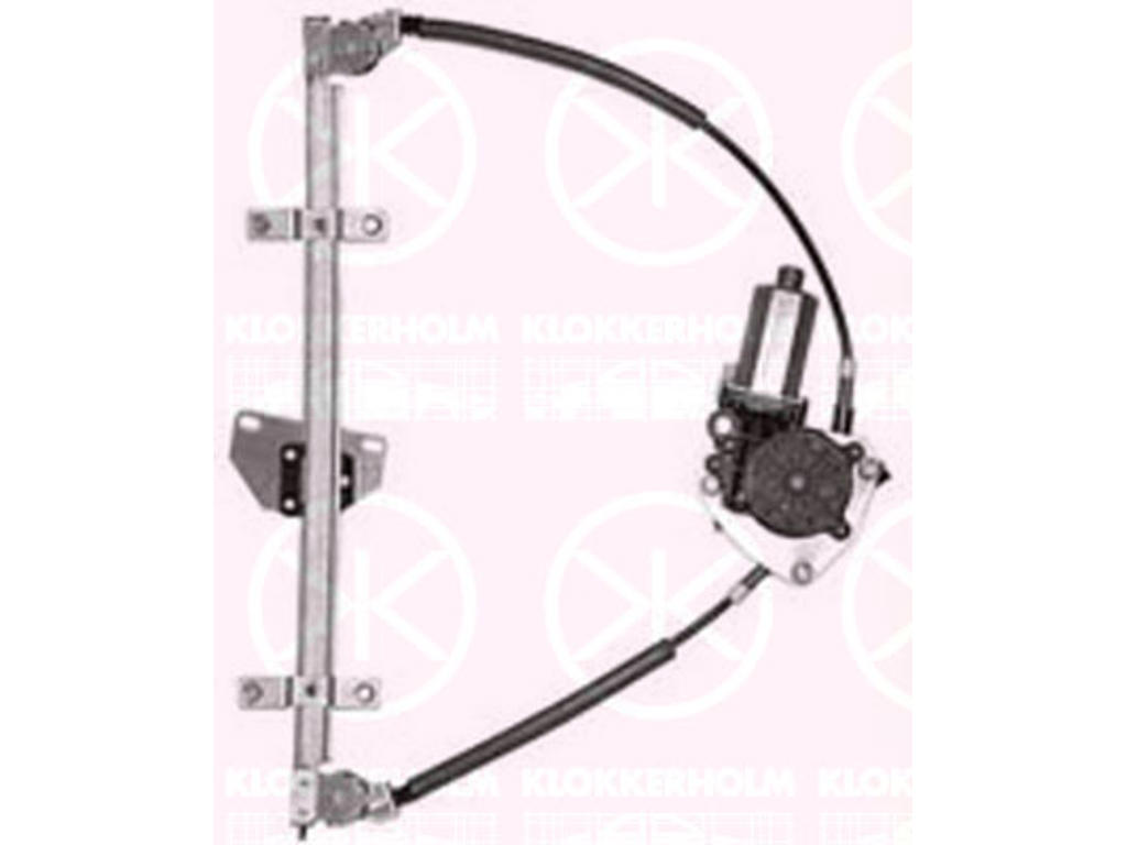 Fönsterhiss, 2/4-drs, OE-type, med elmotor, elektrisk, till höger fram