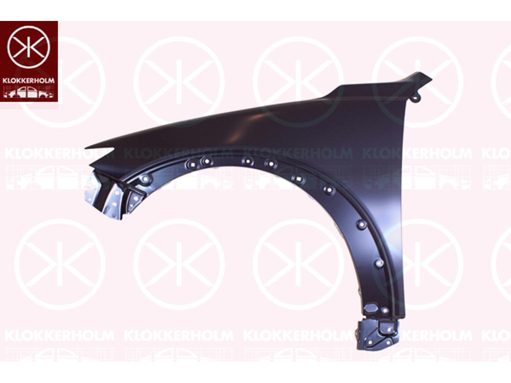 Wing, Left Front, with holes for extensions, without hole for direction indicator