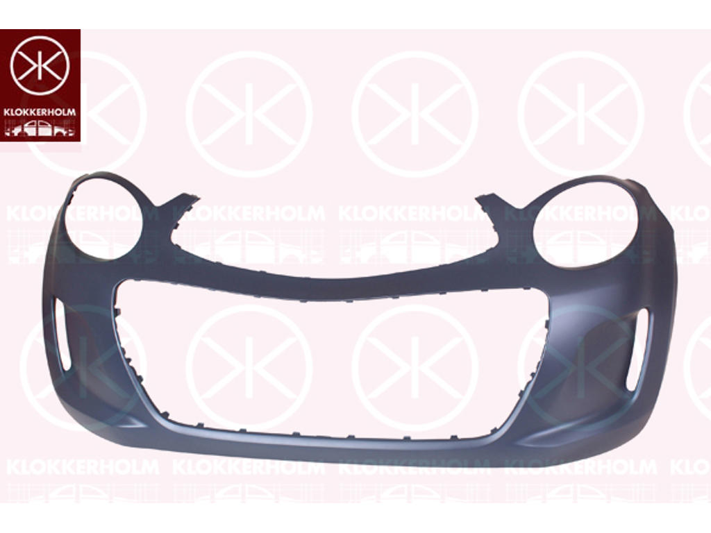 Bumper, w/primer, for vehicles with daytime running light (LED), Front