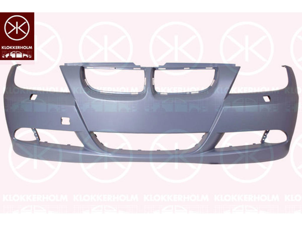 Bumper, w/primer, Front, with hole(s) for washer nozzle