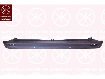 Bumper, w/primer, Rear, with hole(s) for park distance control, Number of bores: 4