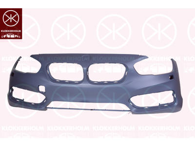 Bumper, w/primer, Front, with hole(s) for washer nozzle