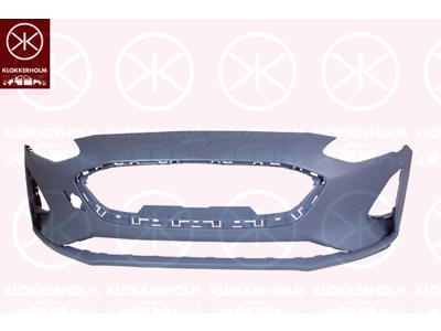Bumper, w/primer, for vehicles with park distance control, Front