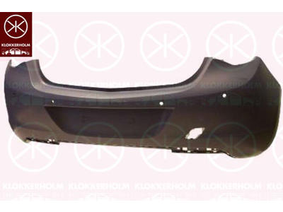 Bumper, w/primer, Rear, with hole(s) for park distance control, not for trim level: Sport