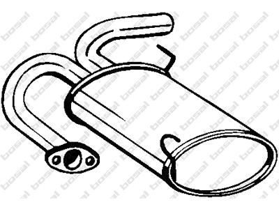 Rear Muffler, See accessories list for additionally required parts:  