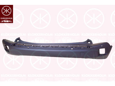 Bumper, w/primer, Rear, with hole(s) for park distance control, Number of bores: 4