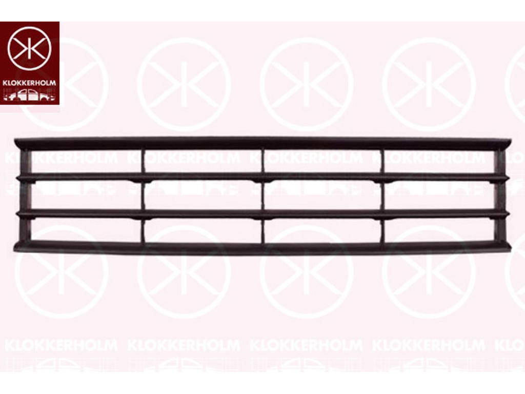 Ventilation Grille, bumper, Front, black, Centre Section