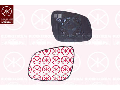 Mirror Glass, exterior mirror, Left, Convex