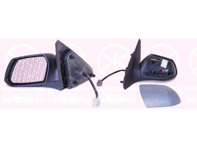 Exterior Mirror, w/primer, Electronically foldable, for electric mirror adjustment, Convex, Heatable, Right