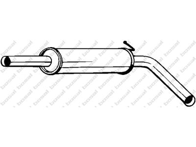 Centre Muffler, See accessories list for additionally required parts:  