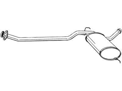 Centre Muffler, See accessories list for additionally required parts:  