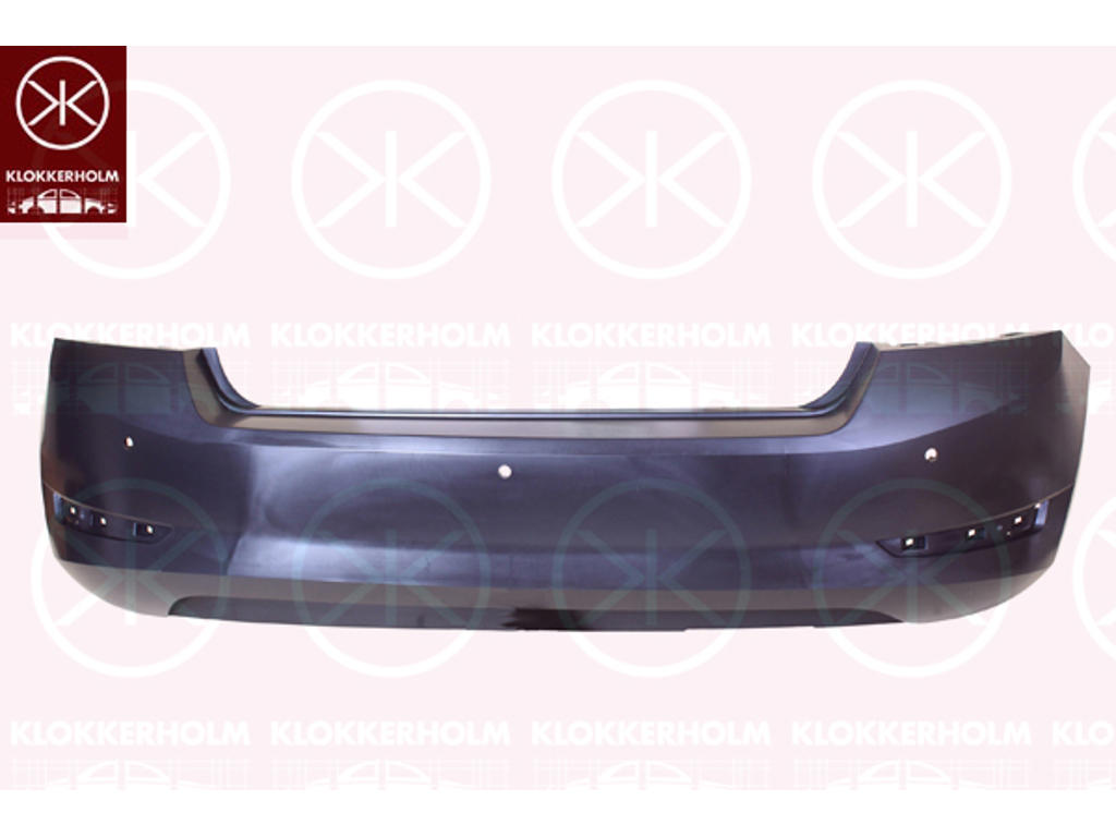 Bumper, Rear, Smooth, with hole(s) for park distance control