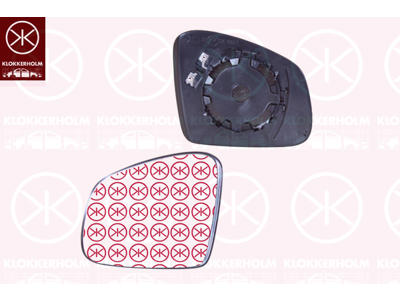 Mirror Glass, exterior mirror, Left, Heatable, Aspherical