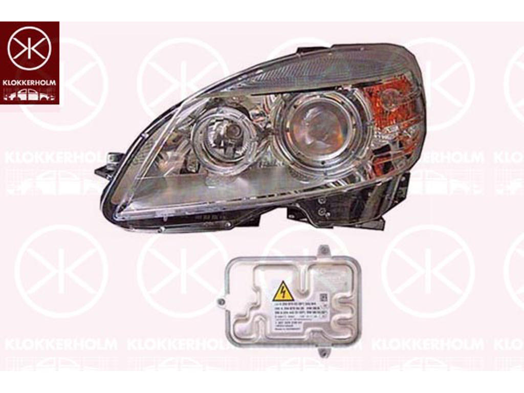 Headlight, with dynamic bending light, with control unit for xenon, D1S/H7, Bi-Xenon, with motor for headlamp levelling, AL, Right