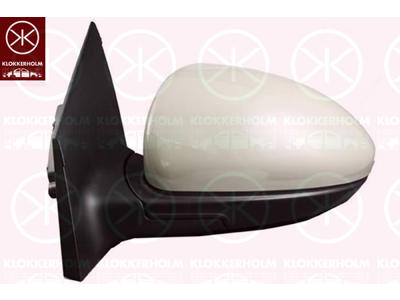 Exterior Mirror, w/primer, for electric mirror adjustment, Convex, Heatable, Left
