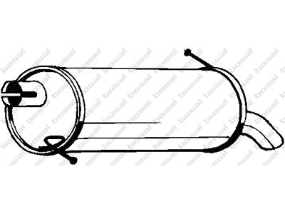 Rear Muffler, See accessories list for additionally required parts:  