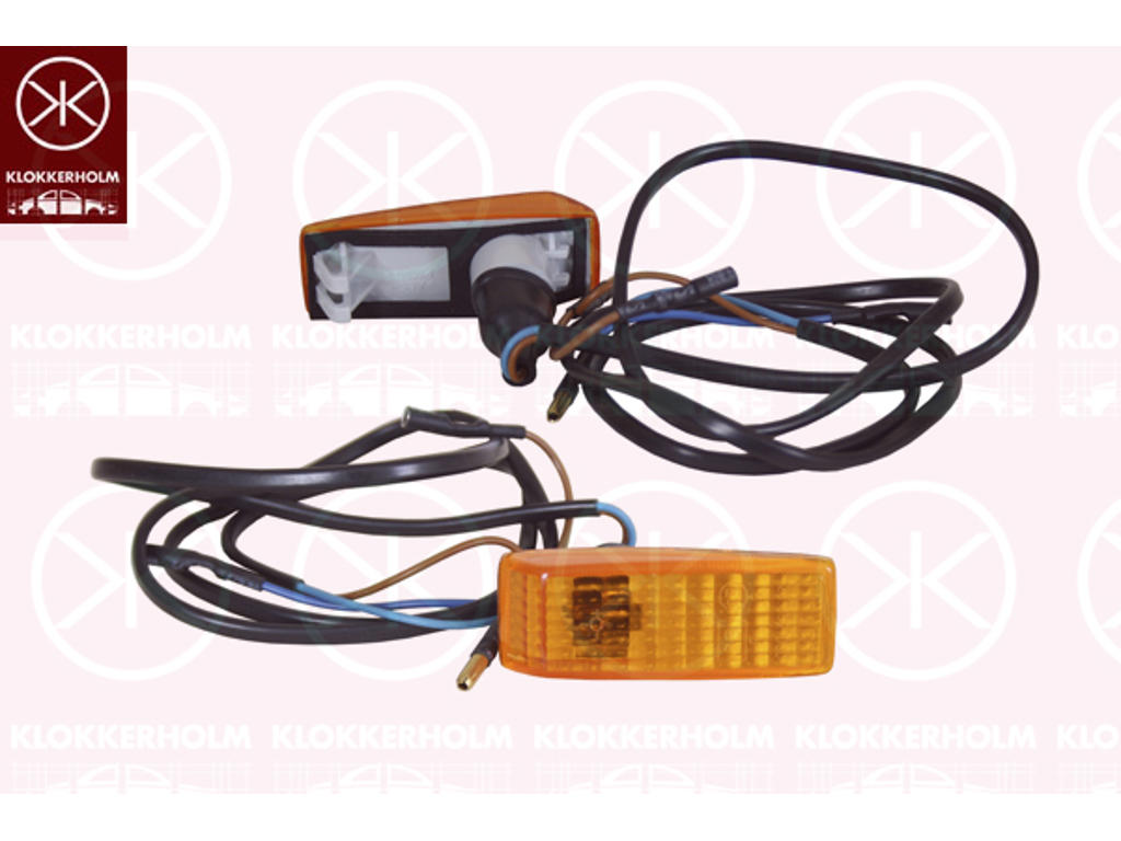 Direction Indicator, with bulb holder, yellow, lateral installation