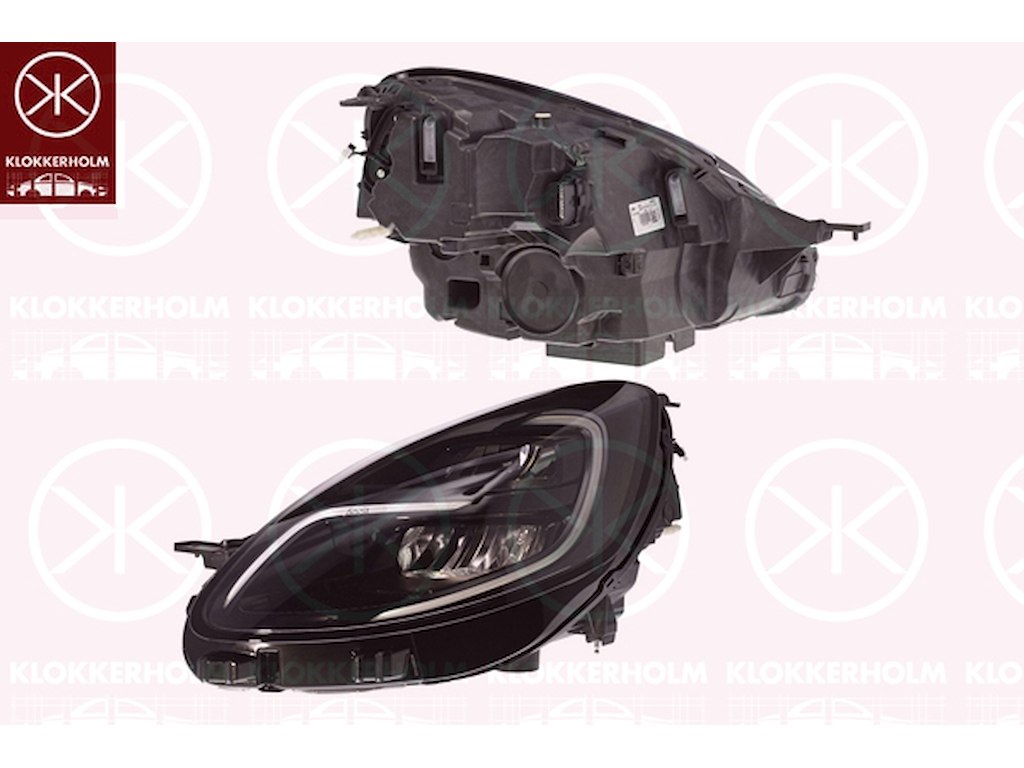 Headlight, Right, Housing Colour: black, LED, with daytime running light (LED), with motor for headlamp levelling, Valeo