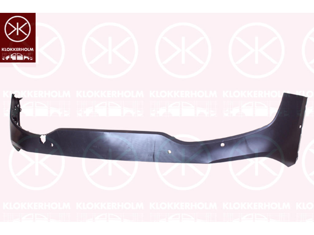 Bumper, with hole(s) for park assist (parallel parking), Front, Smooth, Number of bores: 6