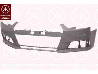 Bumper, Front, with hole(s) for washer nozzle, with hole(s) for park distance control, Number of bores: 2, w/primer