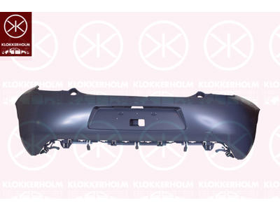 Bumper, w/primer, Rear, with hole(s) for licence plate light