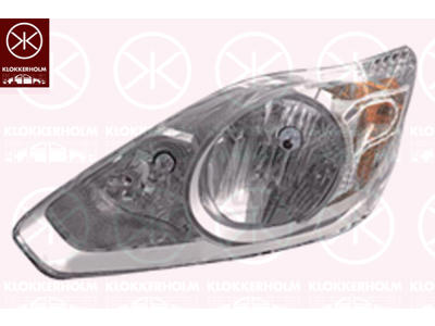 Forlygte, H7/H1, med indstillingsmotor for LWR, højre, Lysstyrke [lx]: 12.5, Valeo
