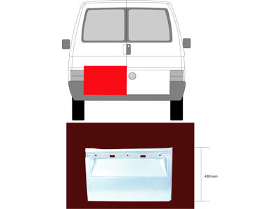 Back Door, Repair Panel, Left, Lower Section
