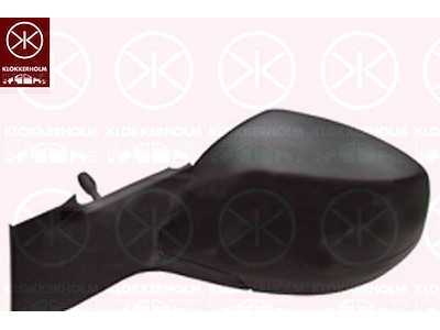 Exterior Mirror, Control: cable pull, Convex, black, Left