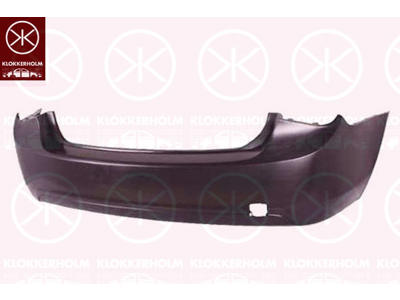 Bumper, Rear, Model Year to: 2012, without hole(s) for park distance control, black, Smooth