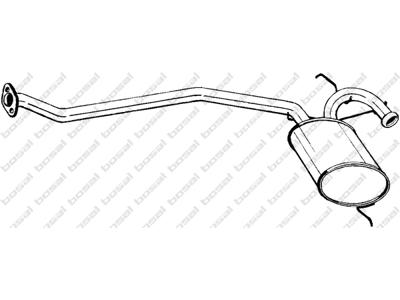 Centre Muffler, See accessories list for additionally required parts:  