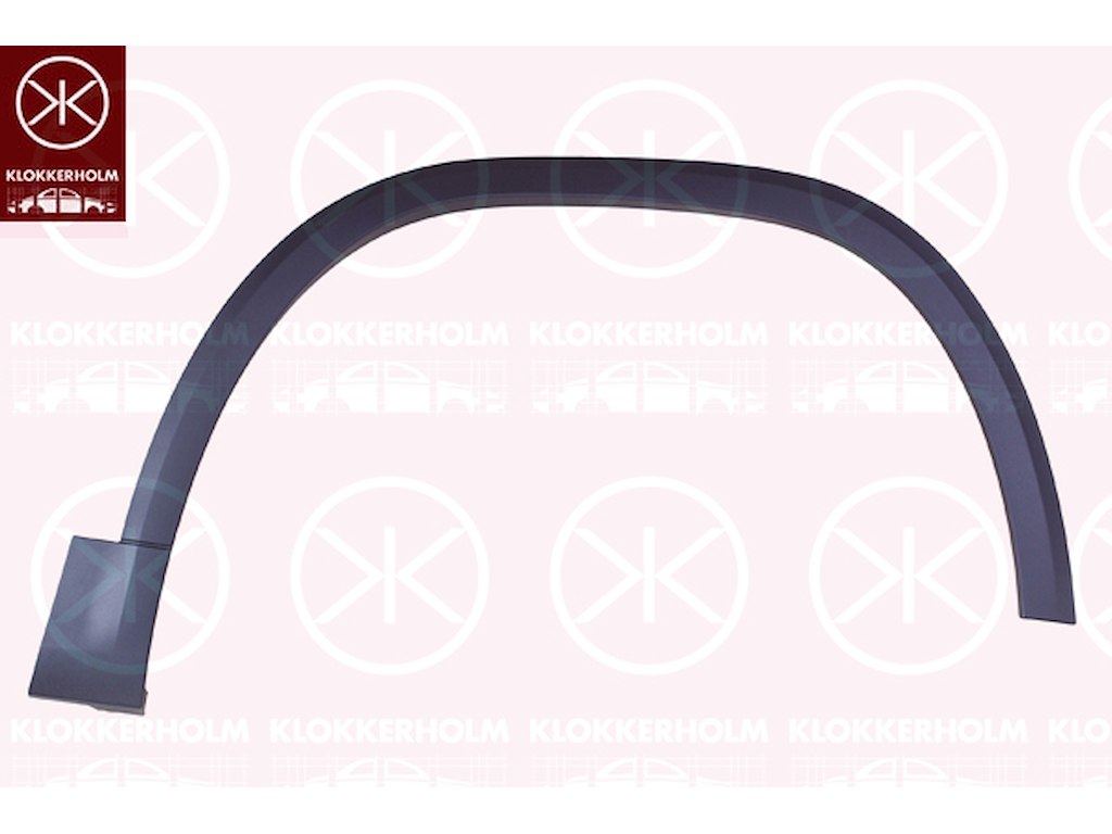 Flaring, wing, Plastic, Right Front, black