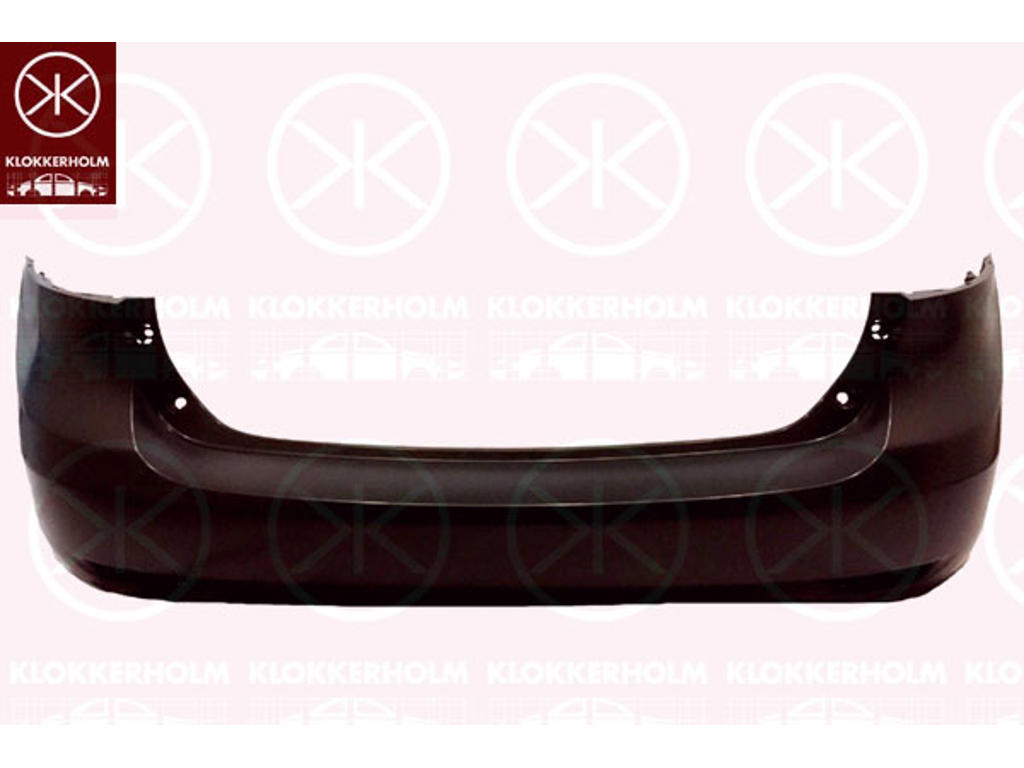 Bumper, Rear, black, Smooth