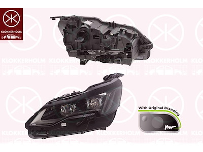 Huvudstrålkastare, Höger, LED, med inskription, Valeo