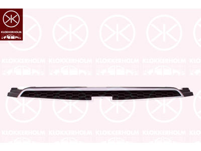 Frame, radiator grille, chrome/black, Upper section