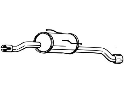 Rear Muffler, See accessories list for additionally required parts:  
